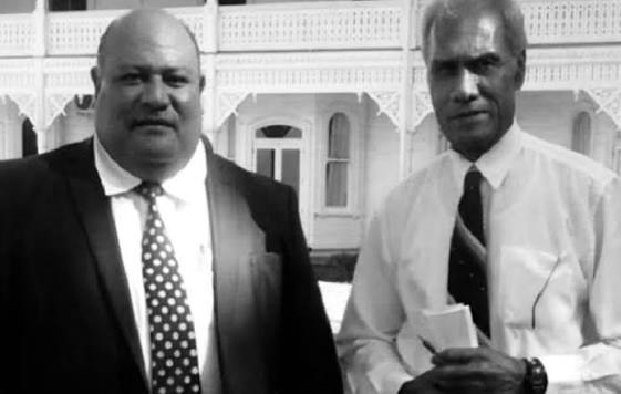 Semisi Siki with former late PM Akilisi Pohiva